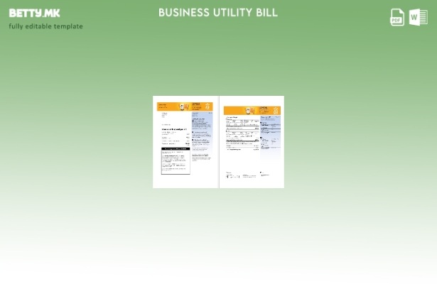 Страници со сметки за деловни комунални услуги на Обединетото Кралство EDF 1